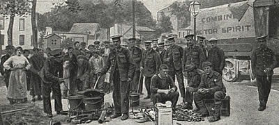 British soldiers in Senlis, September 1914