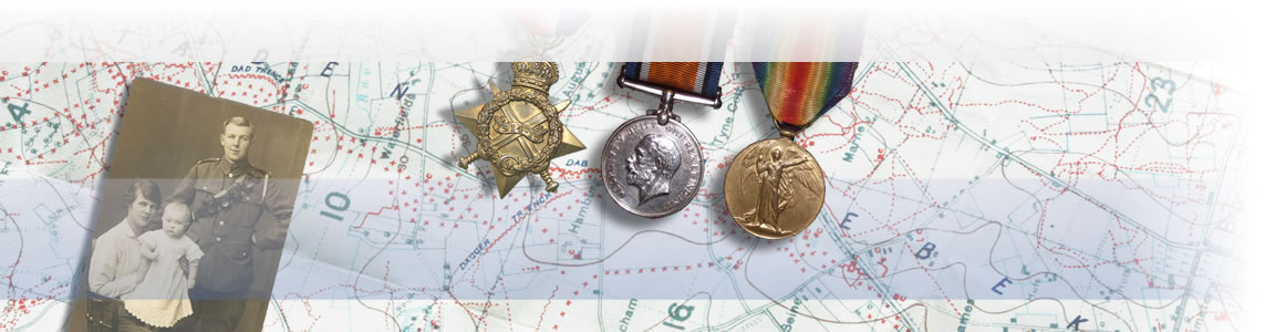 WW1 family history in photographs, postcards and medals.