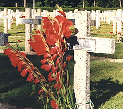 Grave of a French soldier on the Col de Wettstein military