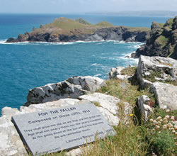 Plaque for For the Fallen poem.