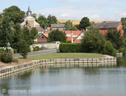 View of Chipilly village on the Somme River.