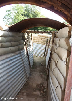 WW1 trench at Ocean Villas.