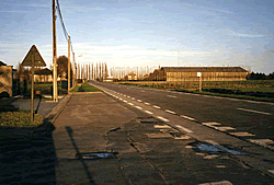 View looking east towards Pilkem on the Boesinghe-Pilkem road at the location of Rose X Roads.